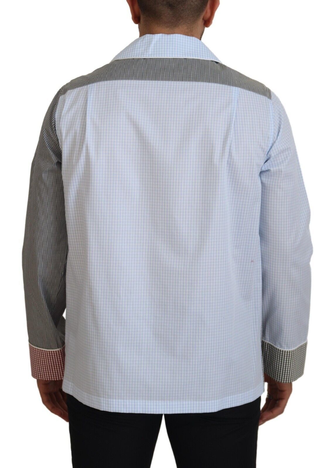 Camisa de dormir de algodón multicolor con botones