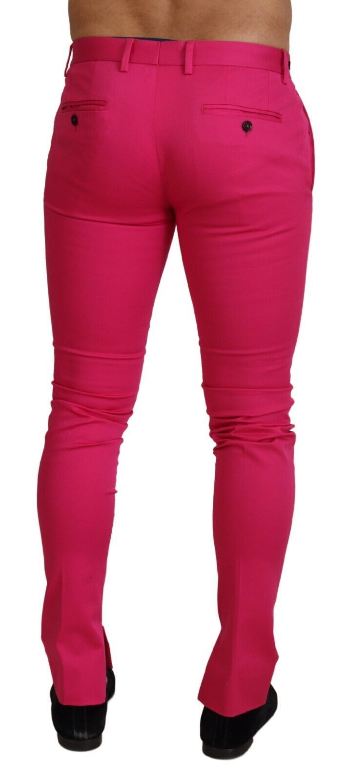 Pantalones elegantes de mezcla de algodón rosa