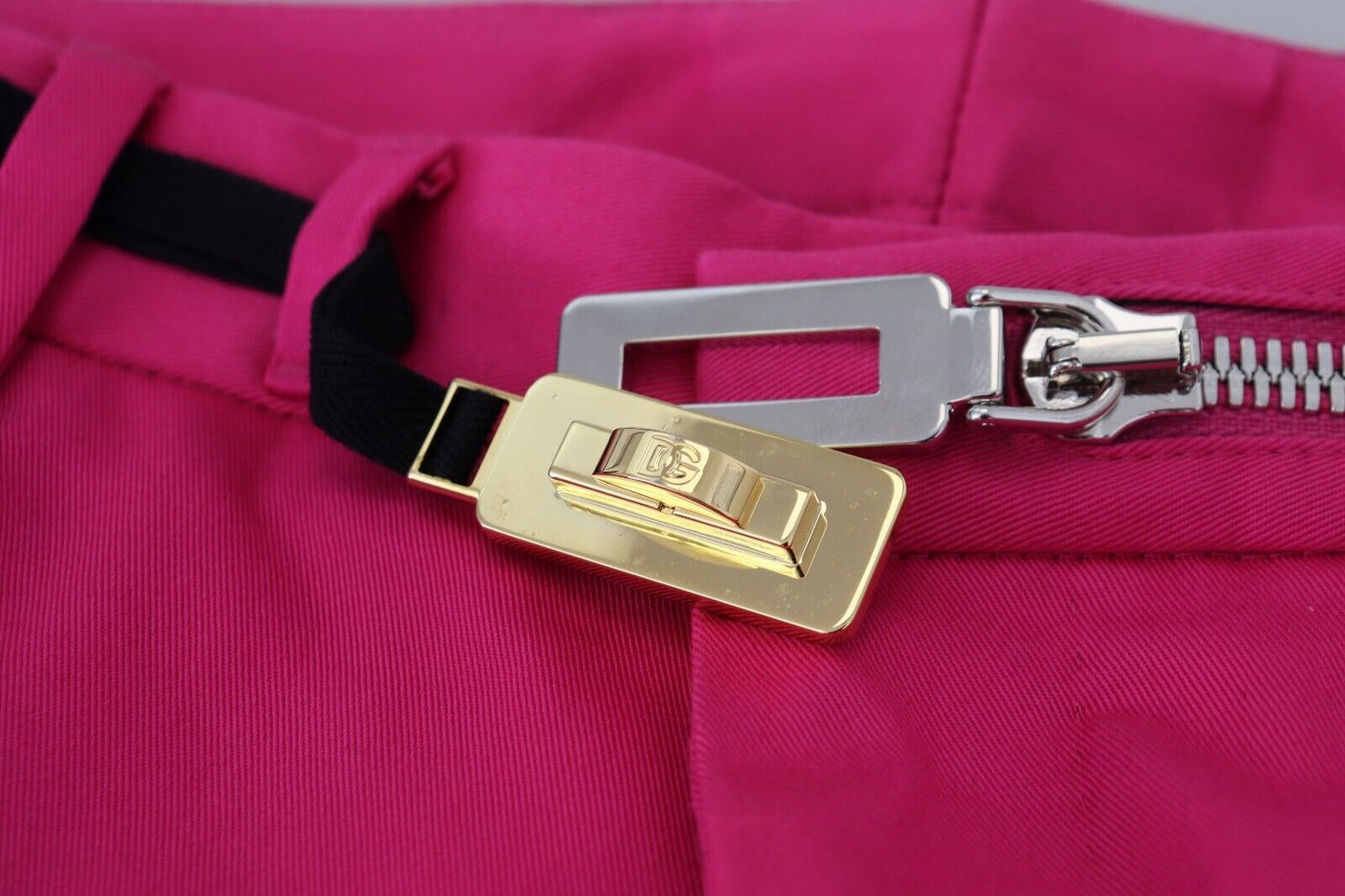 Pantalones elegantes de mezcla de algodón rosa