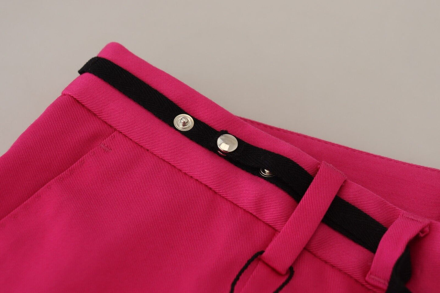 Pantalones elegantes de mezcla de algodón rosa