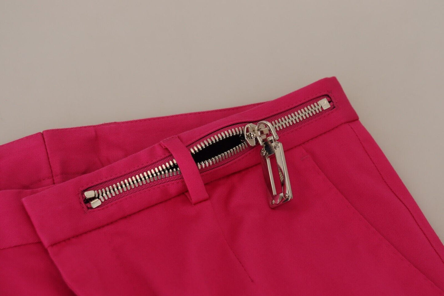 Pantalones elegantes de mezcla de algodón rosa