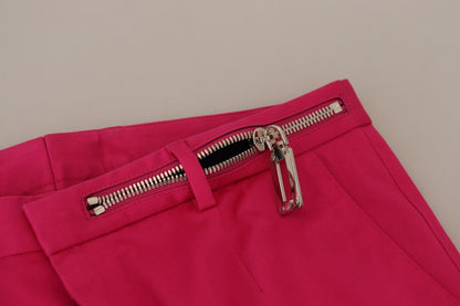 Pantalones elegantes de mezcla de algodón rosa