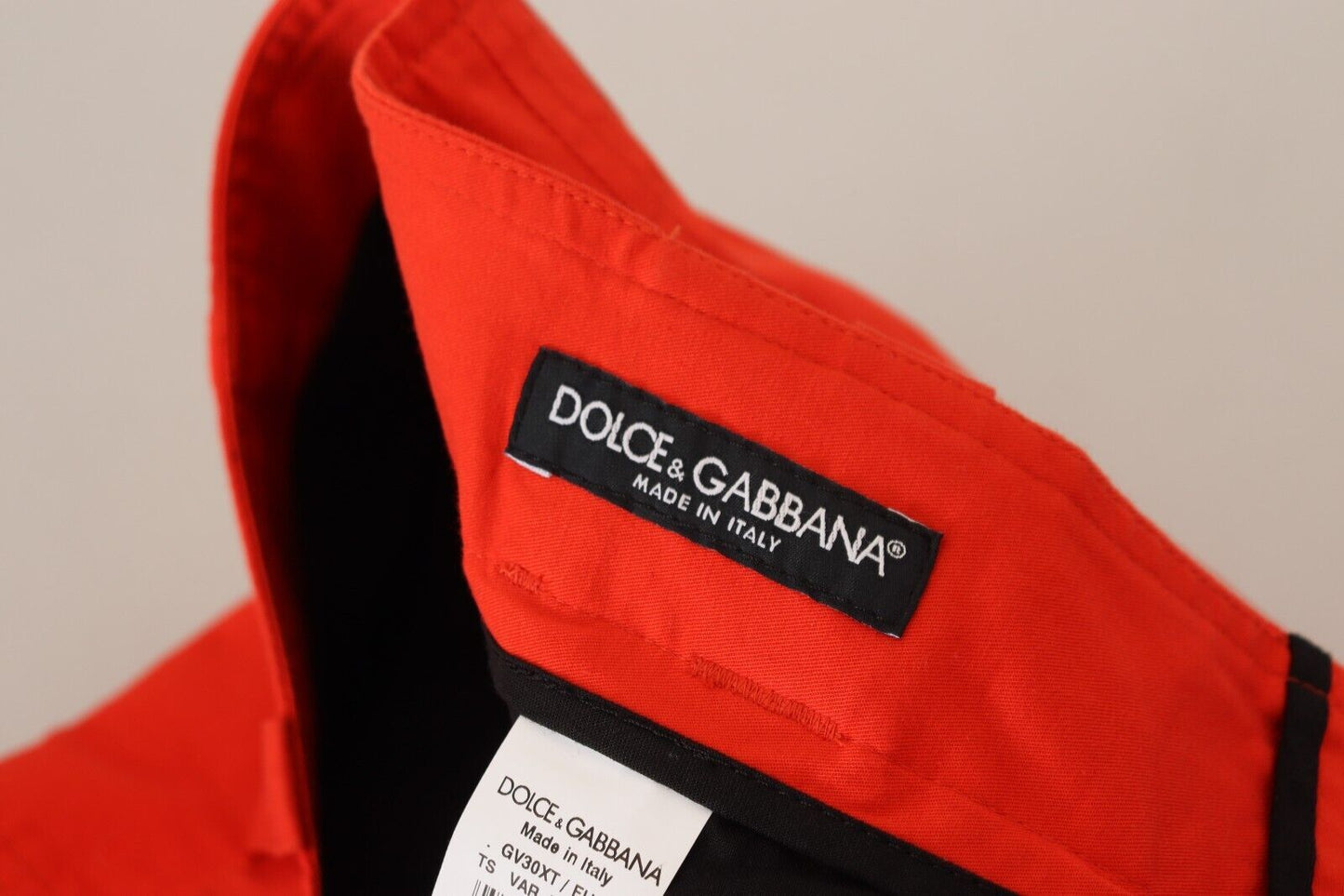 Pantalones elegantes de mezcla de algodón rojo