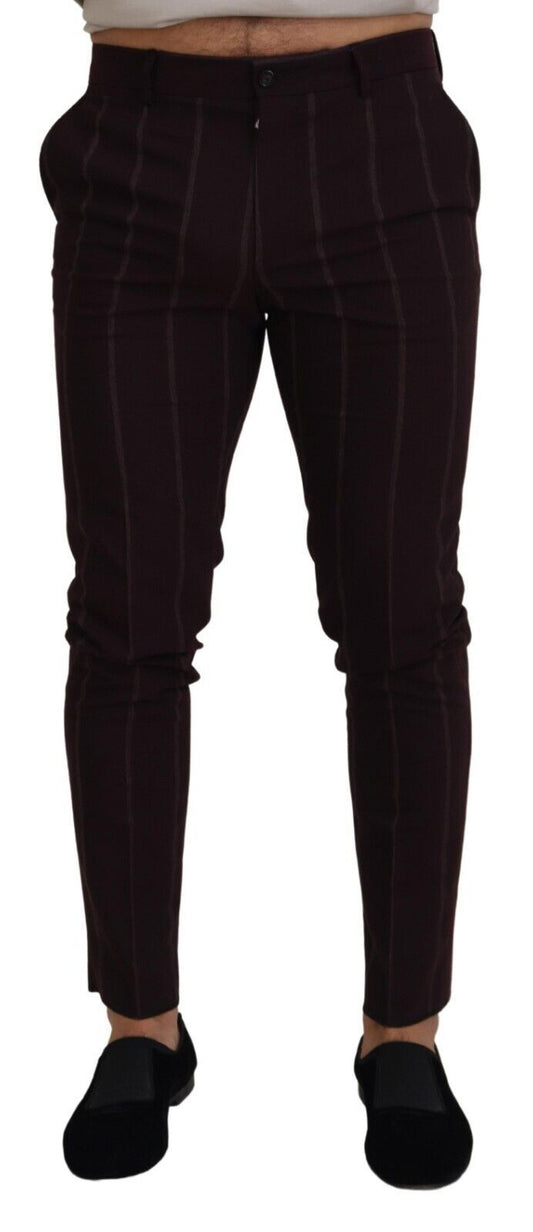 Pantalones elegantes de mezcla de lana marrón