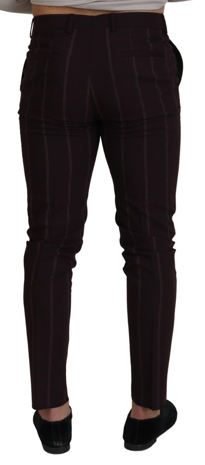 Pantalones elegantes de mezcla de lana marrón