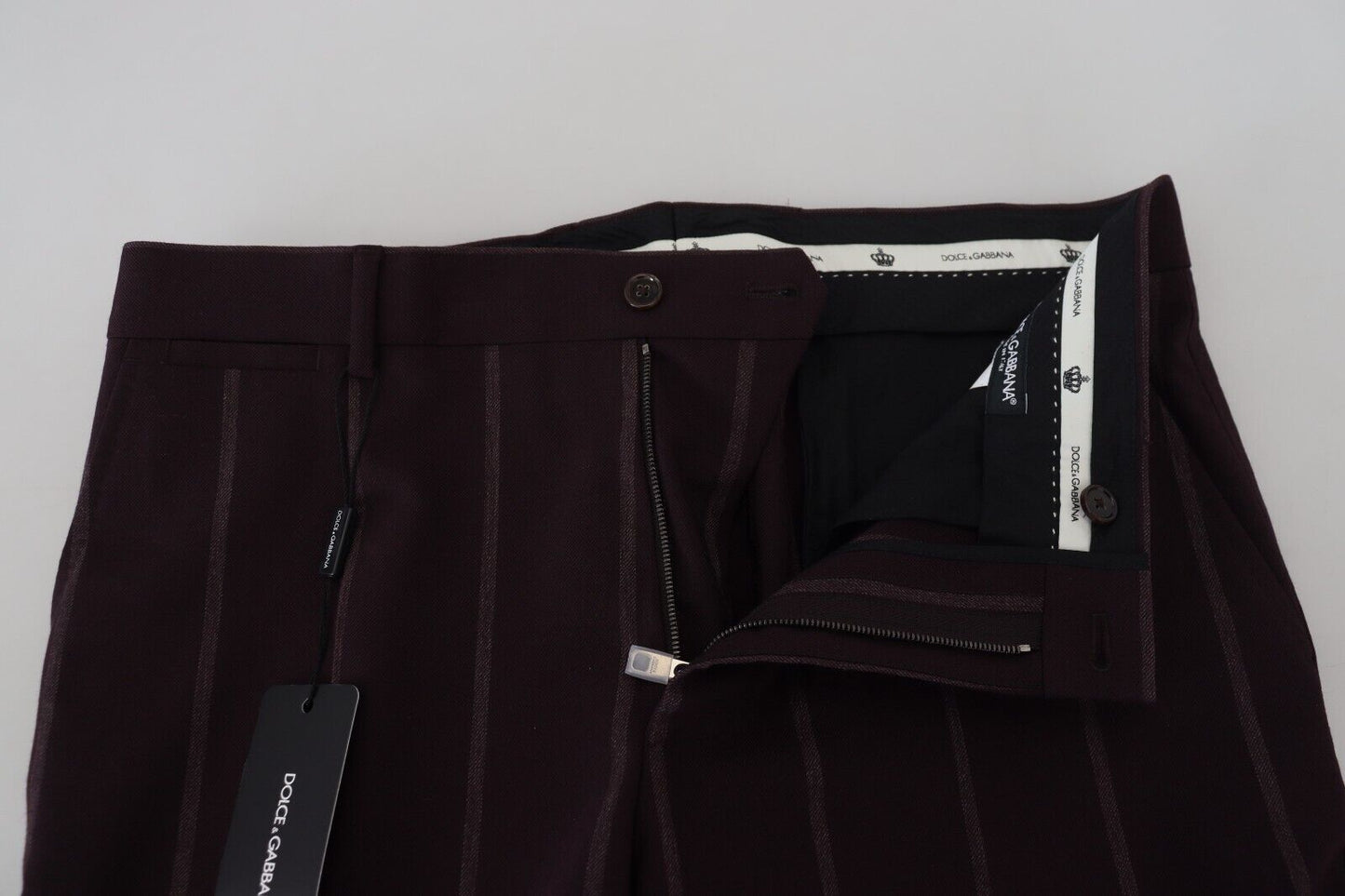 Pantalones elegantes de mezcla de lana marrón