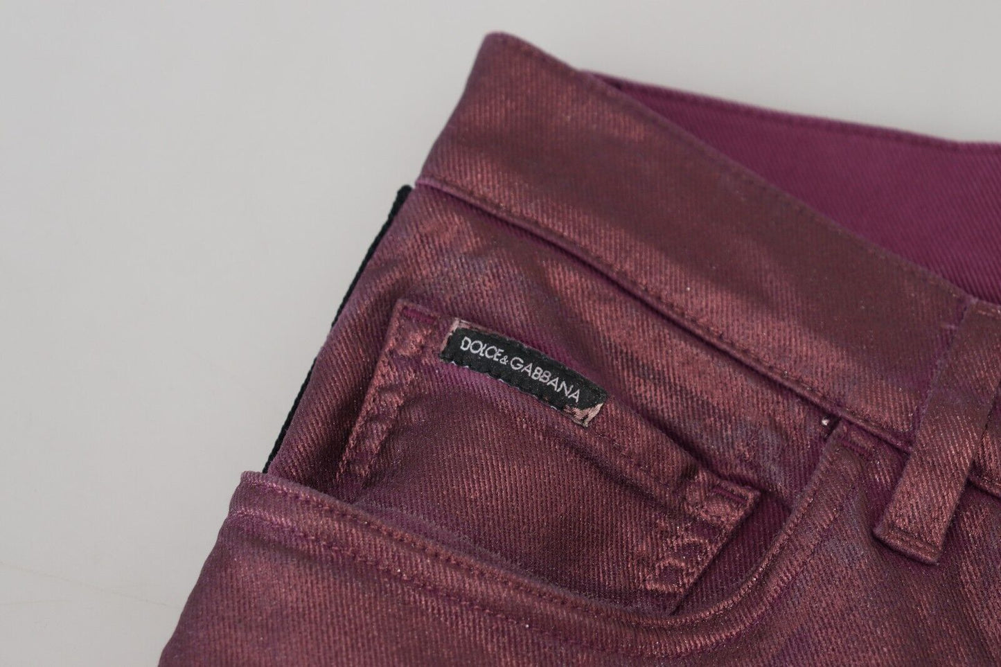 Elegantes pantalones de algodón color magenta