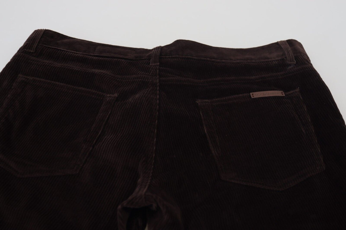 Pantalones elegantes de mezcla de seda marrón