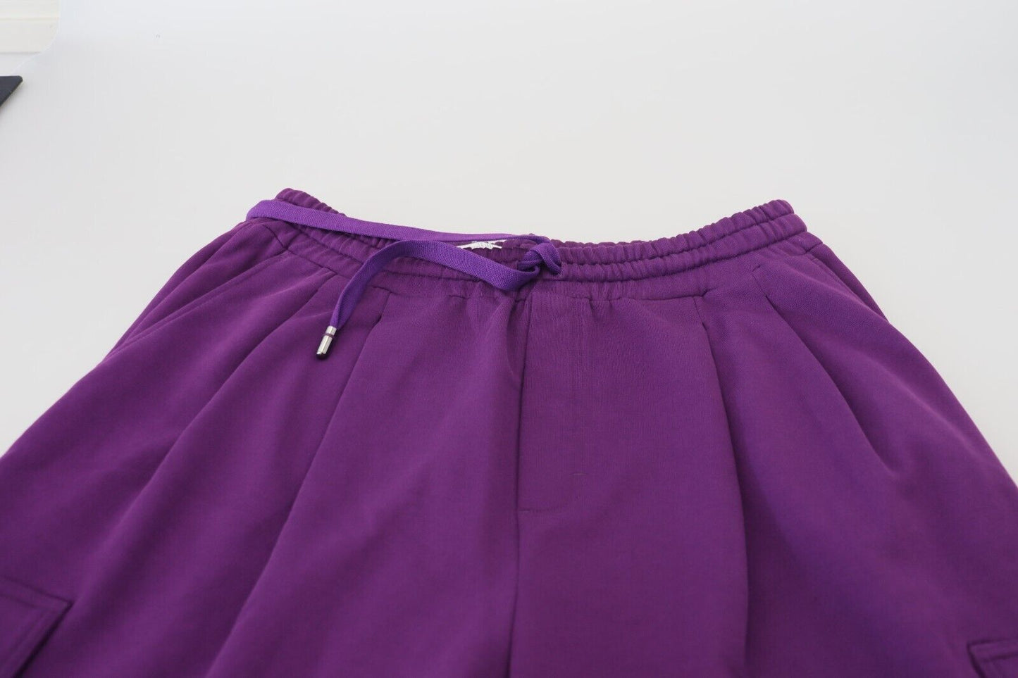 Elegantes pantalones deportivos cargo de algodón morado