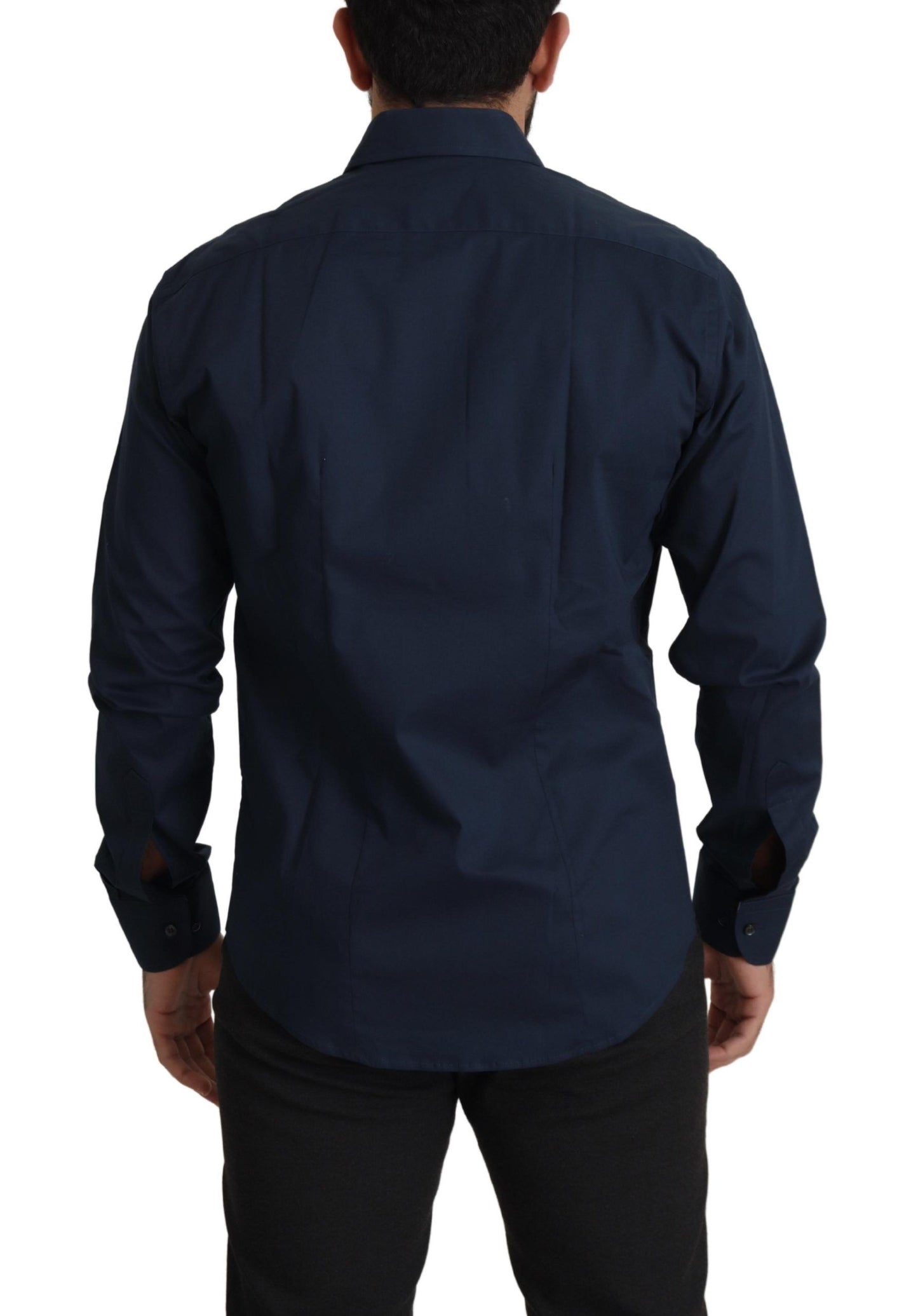 Camisa de vestir de algodón Navy Elegance