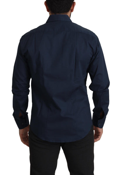 Camisa de vestir de algodón Navy Elegance
