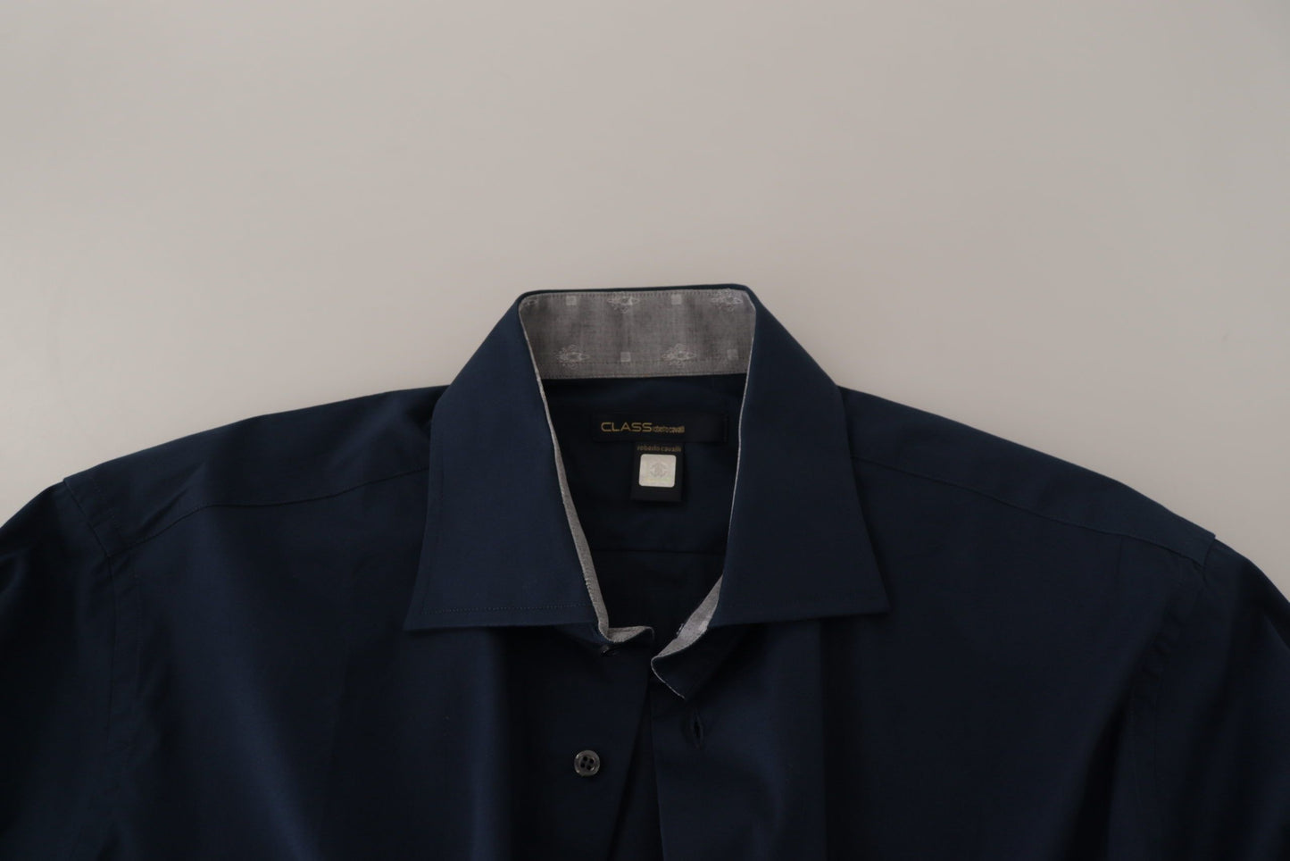 Camisa de vestir de algodón Navy Elegance