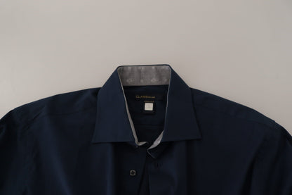 Camisa de vestir de algodón Navy Elegance
