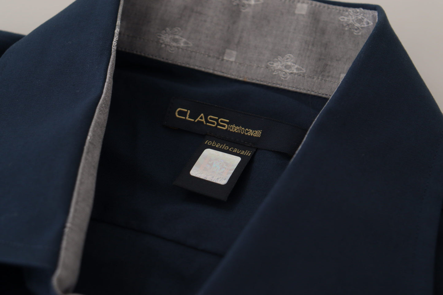 Camisa de vestir de algodón Navy Elegance