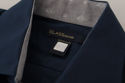 Camisa de vestir de algodón Navy Elegance
