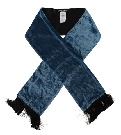 Elegante bufanda de seda para hombre en azul real