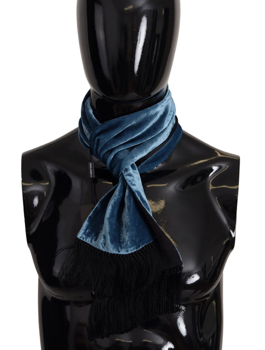 Elegante bufanda de seda para hombre en azul real
