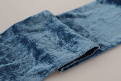 Elegante bufanda de seda para hombre en azul real