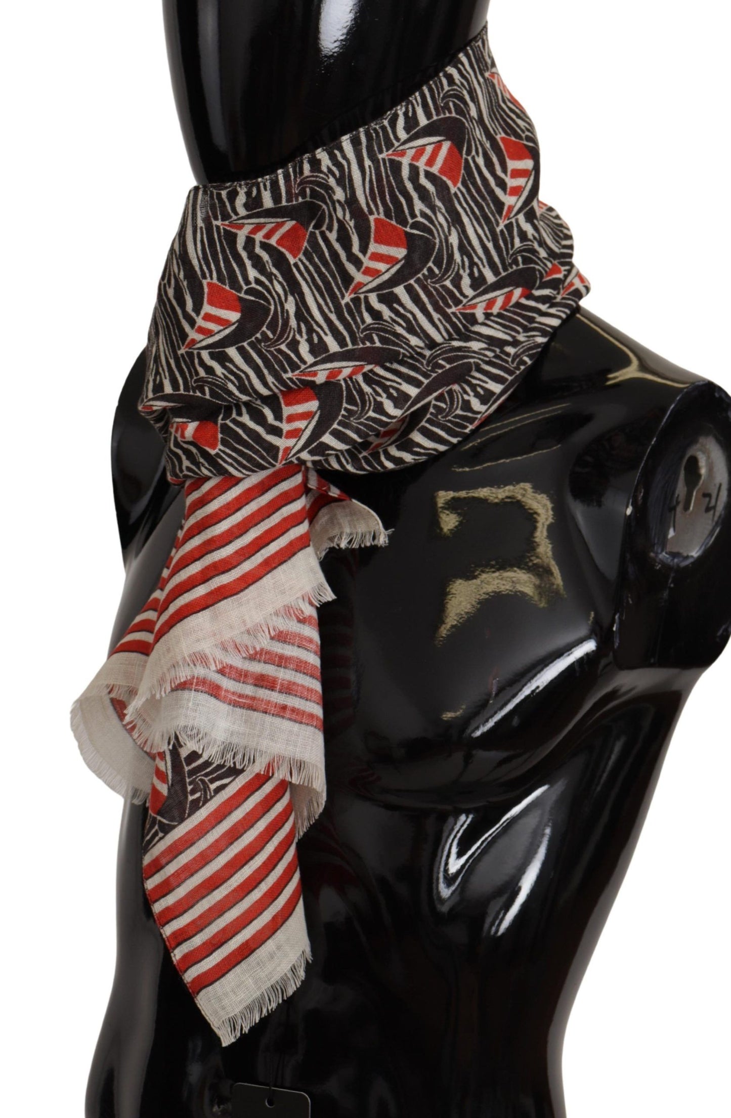 Bufanda elegante de lino a rayas para hombre