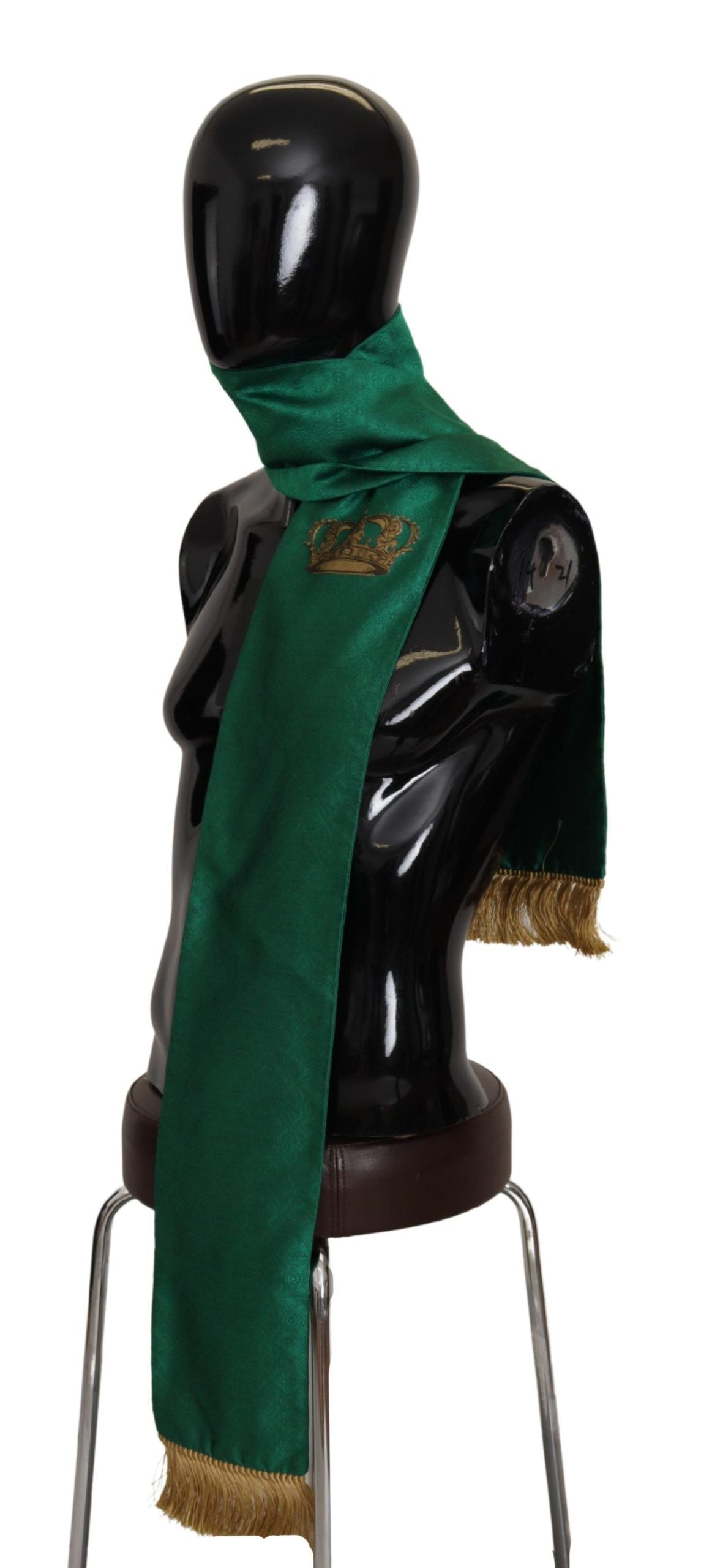 Elegante bufanda de hombre de mezcla de seda verde