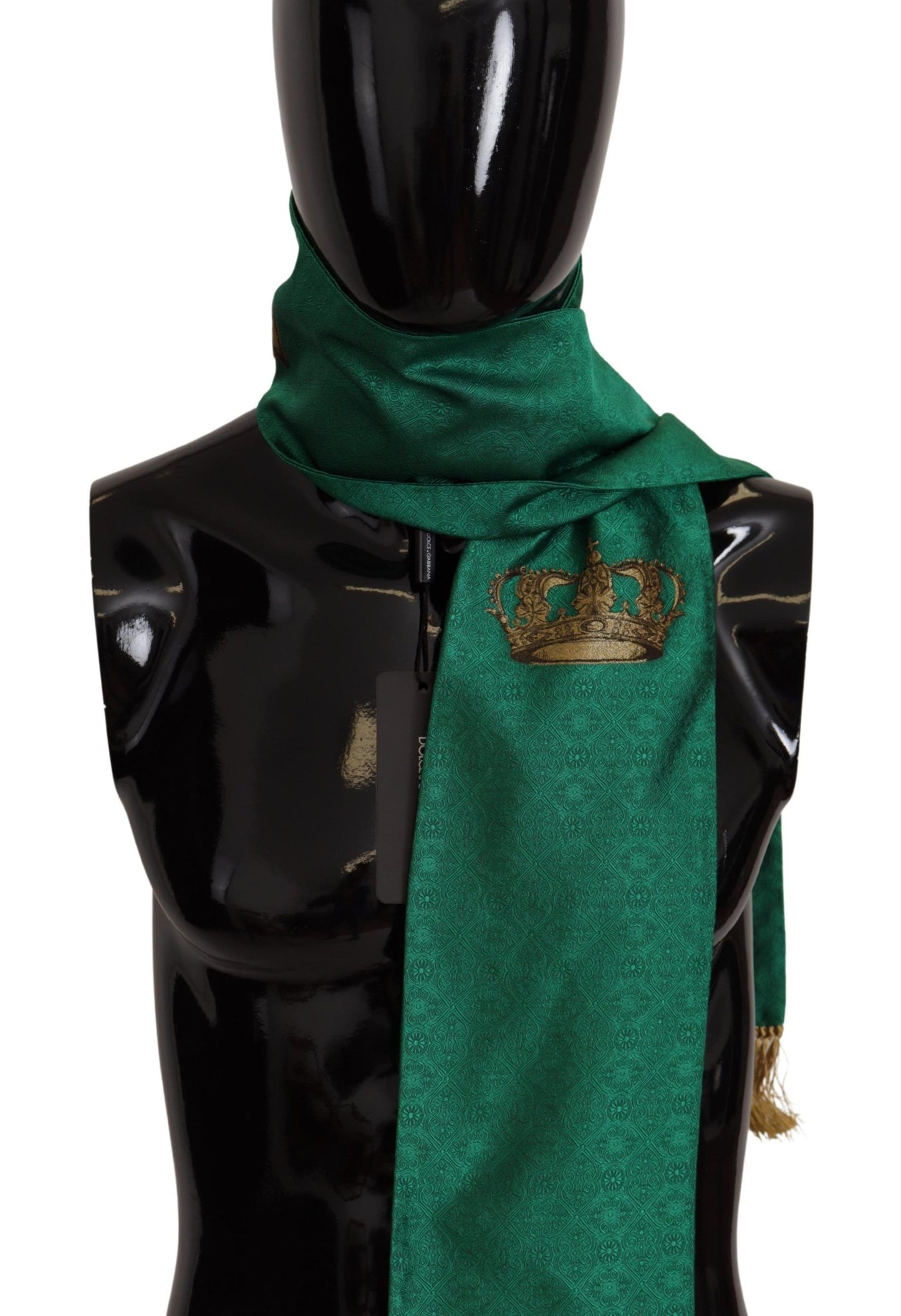 Elegante bufanda de hombre de mezcla de seda verde