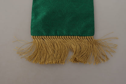 Elegante bufanda de hombre de mezcla de seda verde