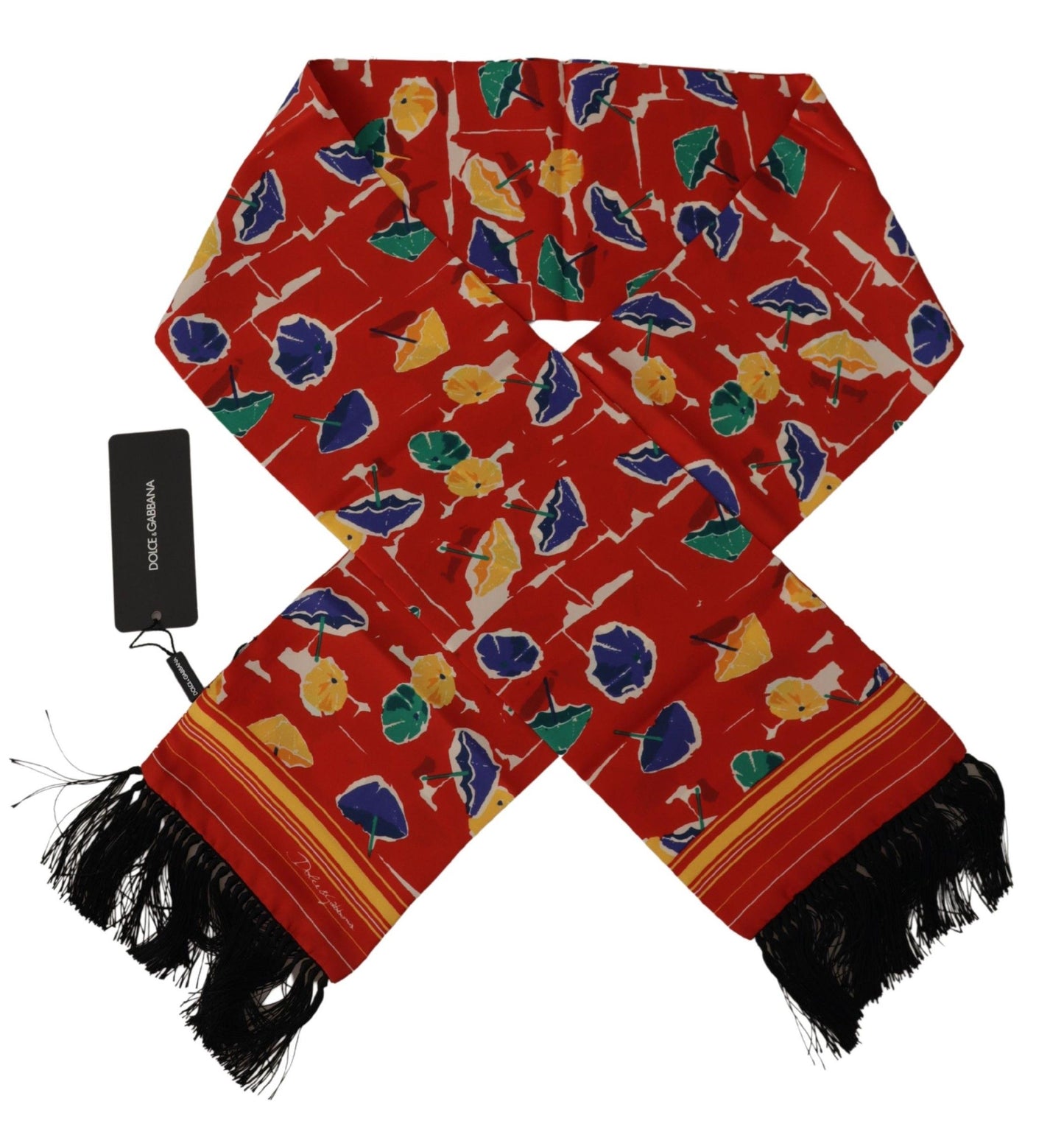 Elegante bufanda de seda multicolor para hombre