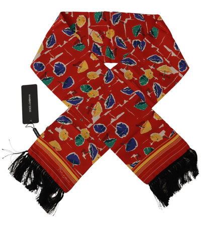 Elegante bufanda de seda multicolor para hombre