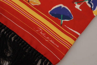Elegante bufanda de seda multicolor para hombre