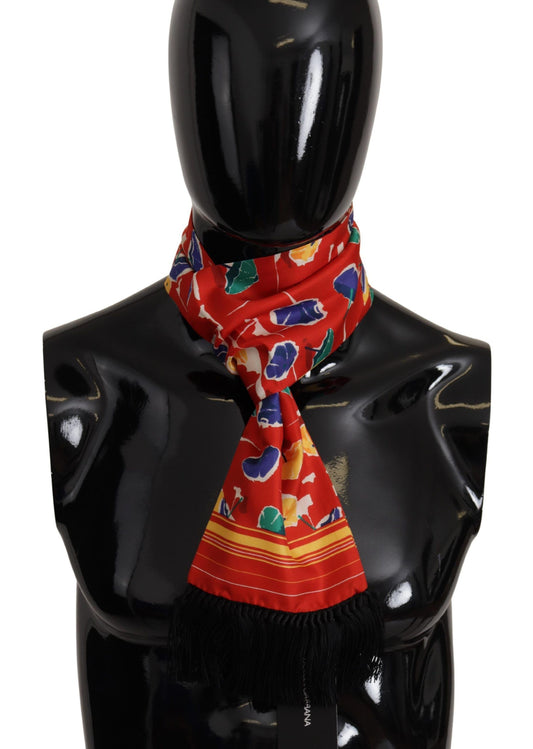 Elegante bufanda de seda multicolor para hombre