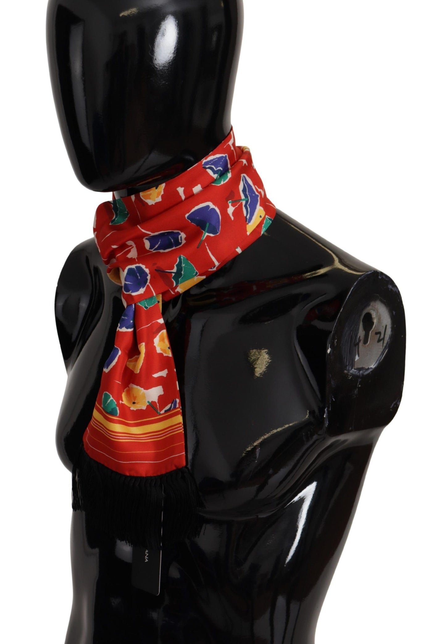Elegante bufanda de seda multicolor para hombre