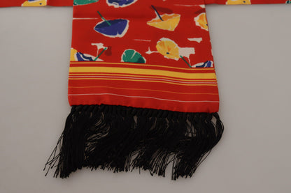 Elegante bufanda de seda multicolor para hombre