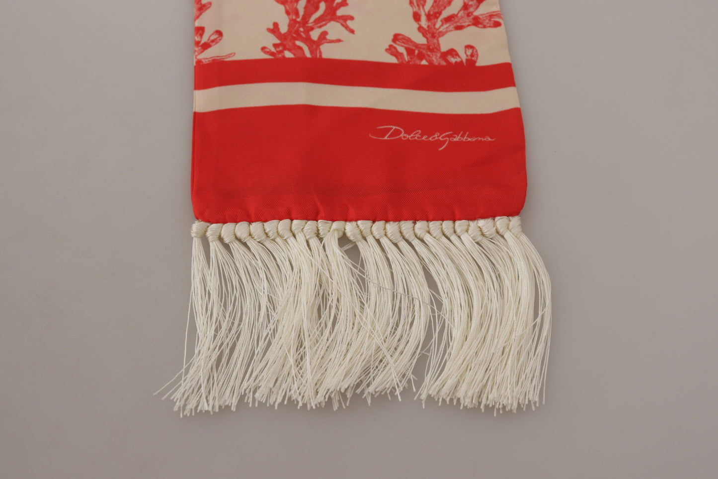 Pañuelo de seda elegante para hombre - Estampado coral rojo