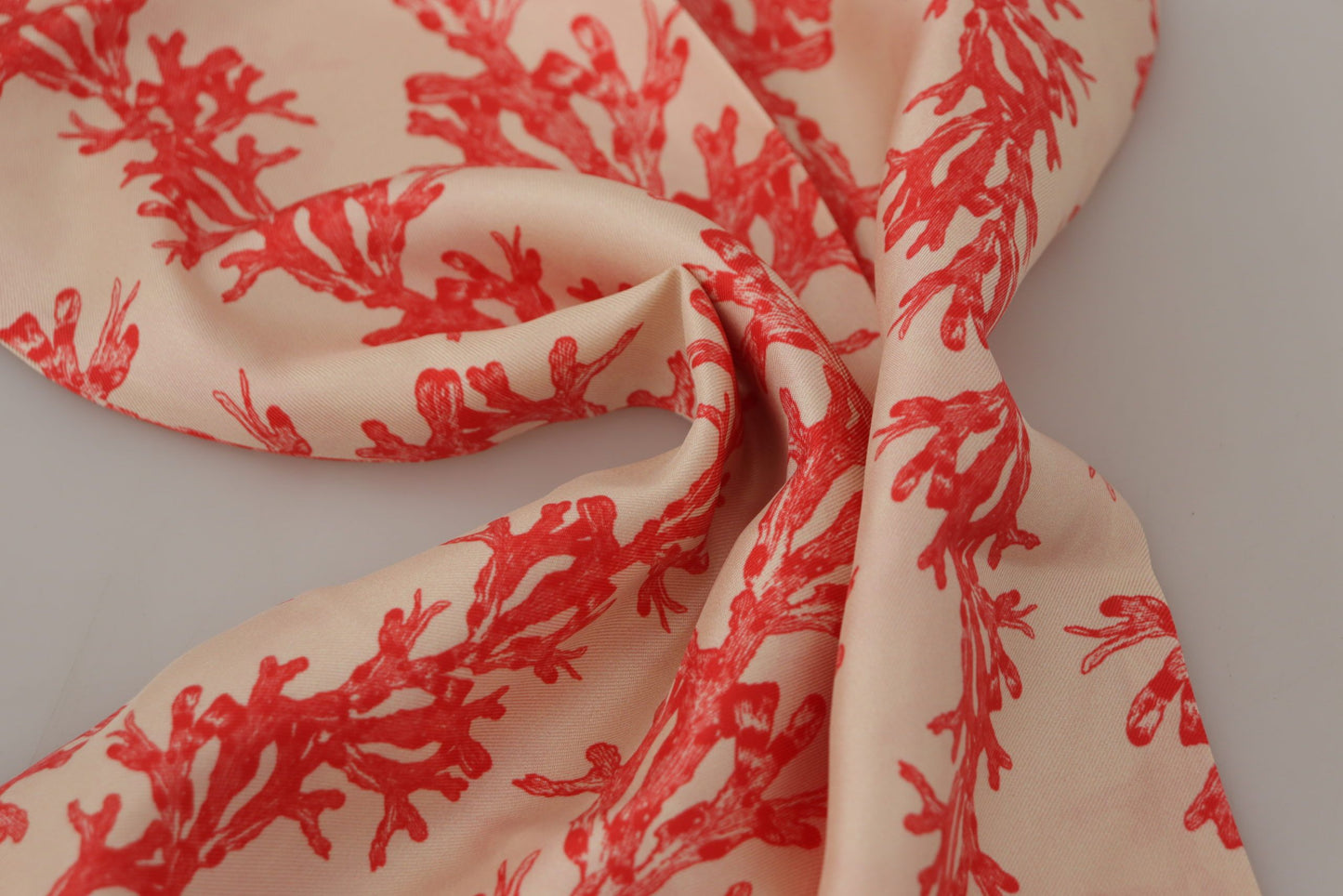 Pañuelo de seda elegante para hombre - Estampado coral rojo