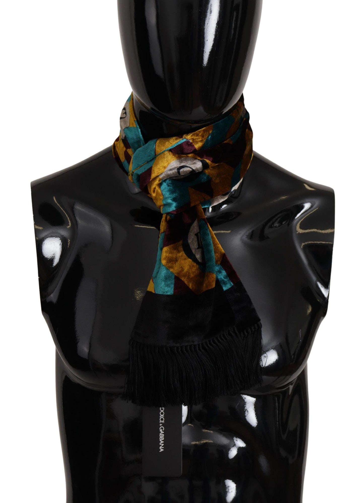 Elegante bufanda de hombre de mezcla de seda multicolor