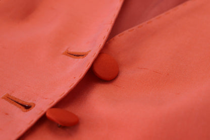 Chaleco elegante de seda naranja