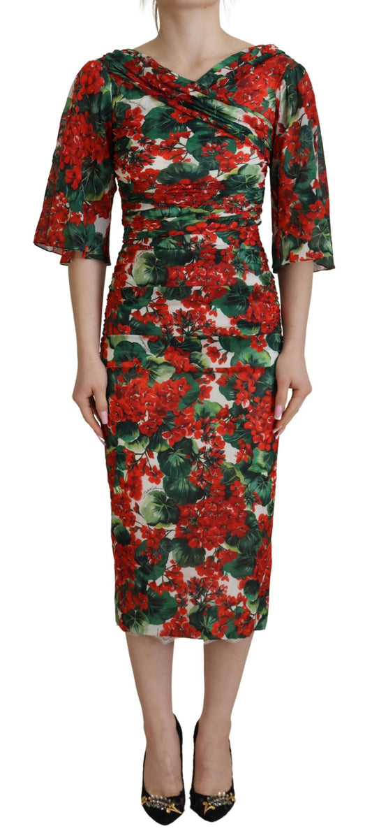 Vestido tubo con estampado floral encantador