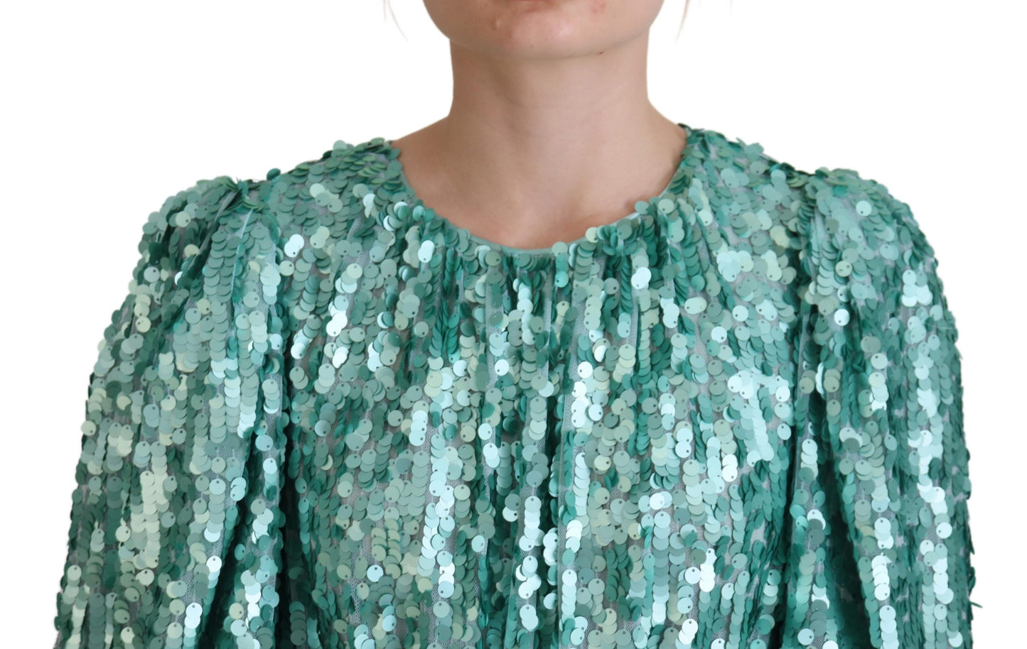 Elegante vestido midi de lentejuelas en forma de A