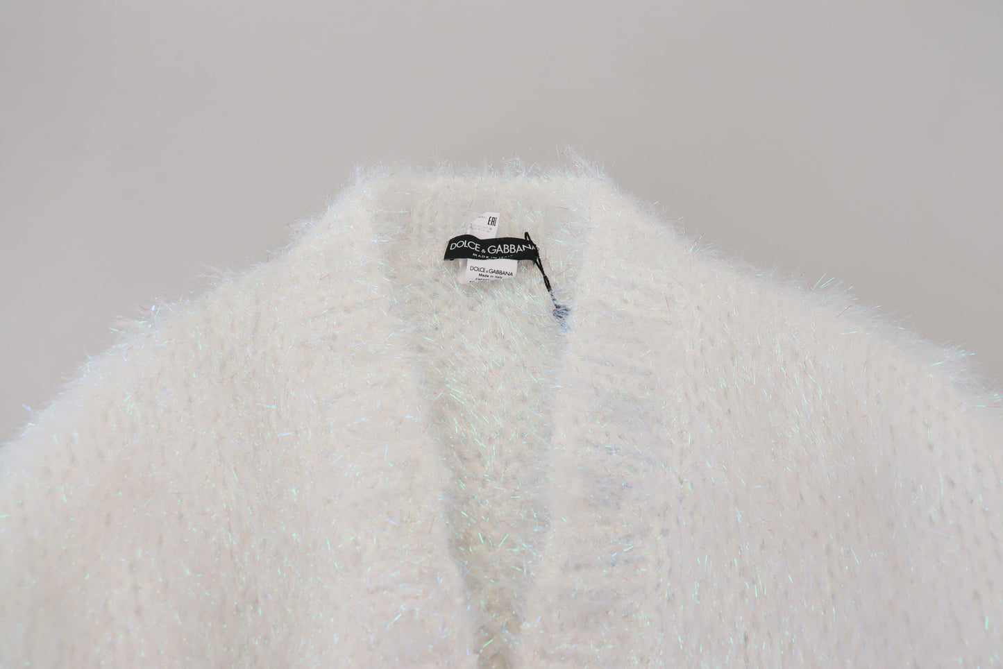 Chaqueta elegante tipo cárdigan de manga larga blanca