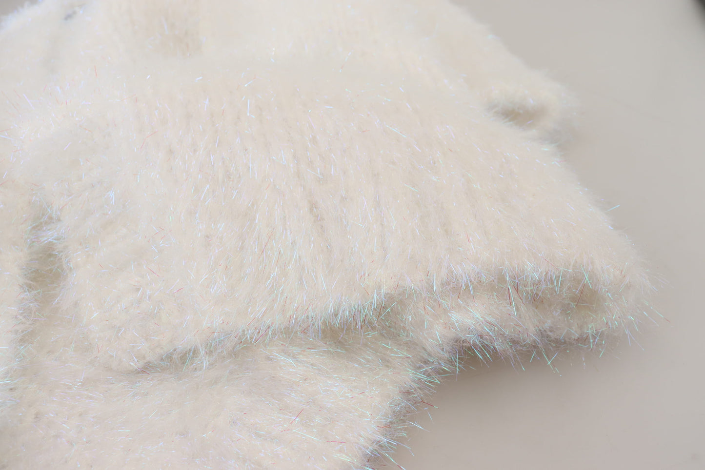 Chaqueta elegante tipo cárdigan de manga larga blanca