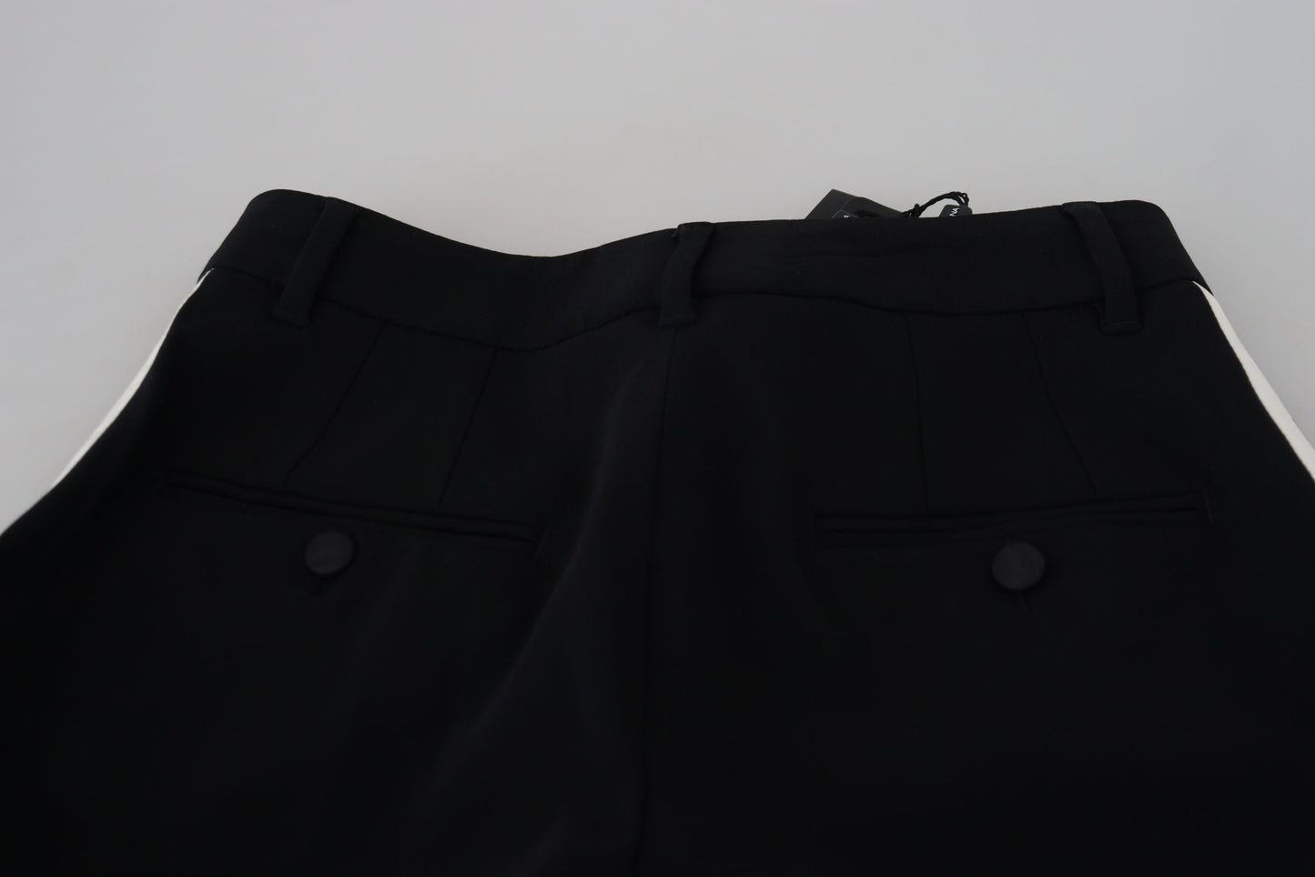 Pantalones elegantes de lana y seda negros