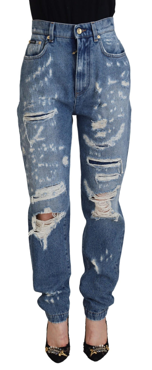 Pantalones vaqueros elegantes y desgastados - Indigo Essence