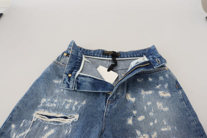 Pantalones vaqueros elegantes y desgastados - Indigo Essence