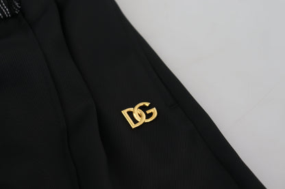 Pantalones elegantes de algodón negro