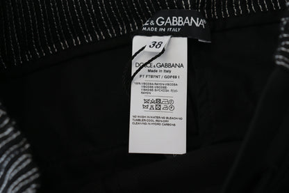 Pantalones elegantes de algodón negro