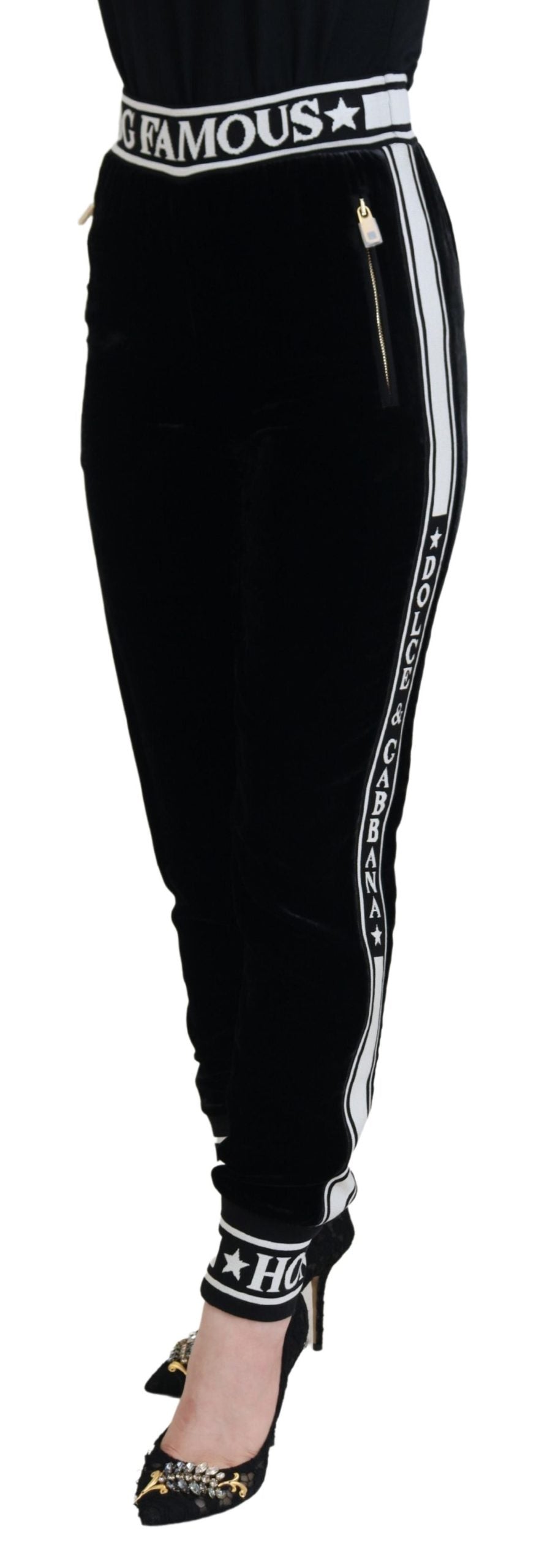 Pantalones de terciopelo elegantes - Lujo negro atemporal