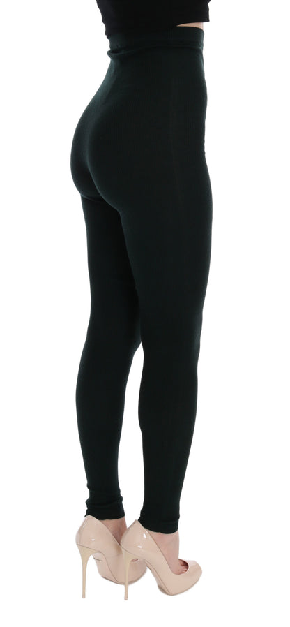 Green Cashmere Skinny Women Pants