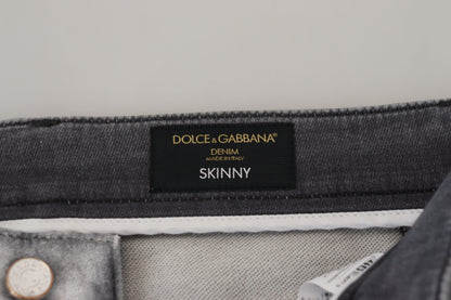Pantalones elegantes de mezcla de algodón lavado en gris