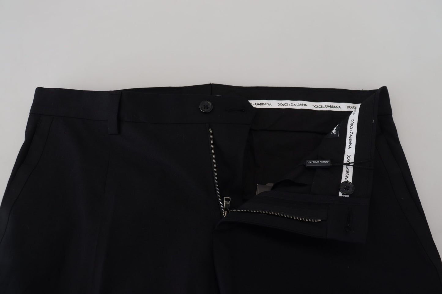 Pantalones elegantes de algodón negro