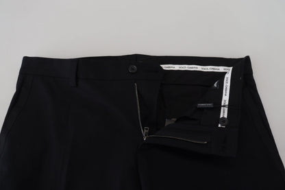 Pantalones elegantes de algodón negro